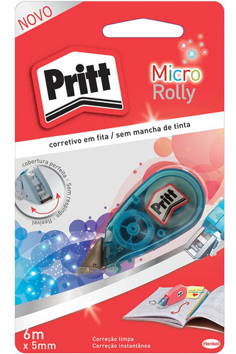 Corretivo Em Fita 5mmx6m Micro Rolly Pritt 1905653 Henkel