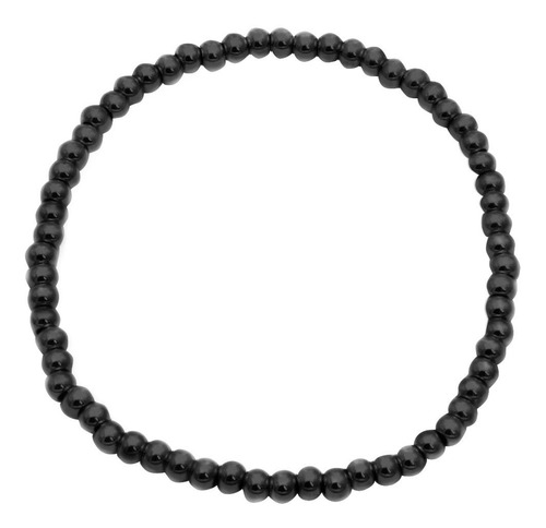 Pulsera Acero Inoxidable Balin Negro 4mm