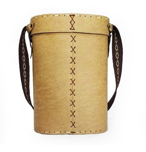Imagen 6 de 7 de Equipo De Mate Completo Liso Marron Cuero Madera