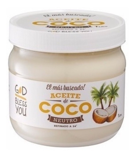 Aceite De Coco Neutro X1000cc - God Bless You (3 Unidades)