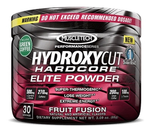 Hydroxycut Hardcore Elite Powder 30 Serv, Quemador De Grasa
