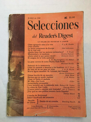 Selecciones Del Readers Digest Junio 1949