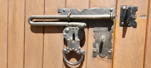 Herraje, Pasador, Cerrojo Portón Colonial, Antiguo 46cmx26cm