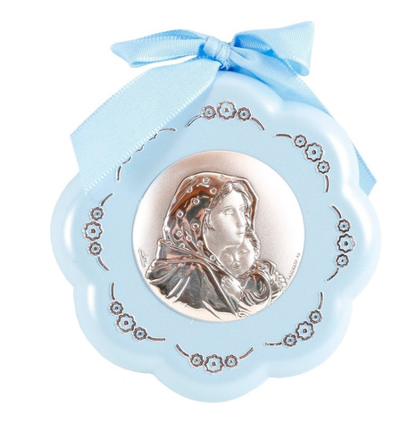 Cunero Virgen Niño Plata 925 Nacimiento Bebe (made Italy)