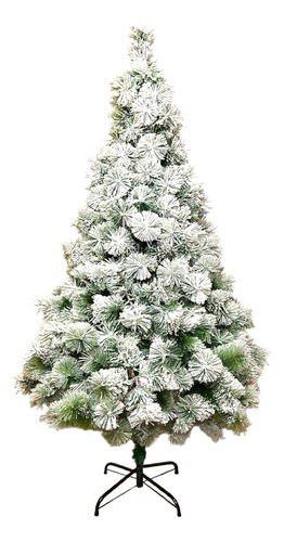 Árvore De Natal Luxo Pinheiro Com Neve Nevada Cactos 2,10m