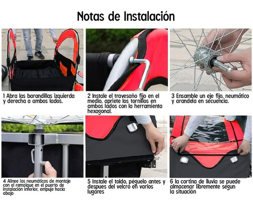 Imagen 5 de 7 de Trailer Coche De Niños Para Bicicleta Plegable Verde