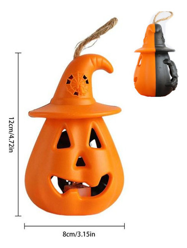 2 Luces Led Con Forma De Calabaza, Decoración De Halloween