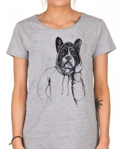 Remera De Mujer Bulldog Con Buzo