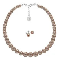 Comprar Juego De Collar Y Aretes Zvezda De Plata .925 Corte Perlas D