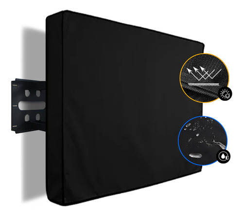 Funda Impermeable Negra Para Tv 75 Calidad Plus