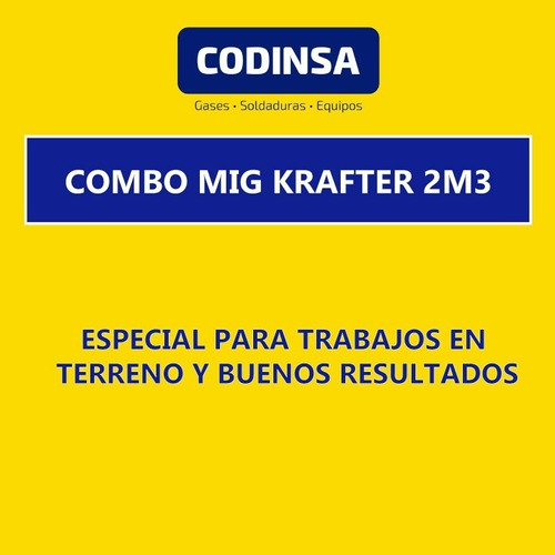 Combo Soldadora Mig Krafter Con Cilindro Codinsa