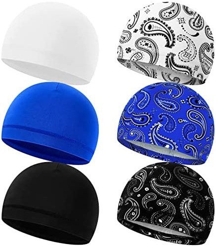 6 Uds., Gorro De Calavera Refrigerante Para Hombre, Forro Pa