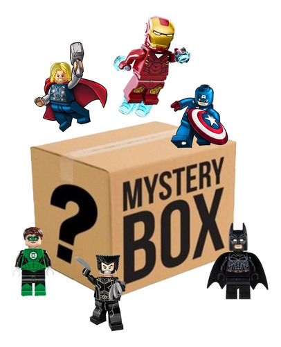 Caja Misteriosa Superheroes - 5 Juegos De Encastre Premium!!