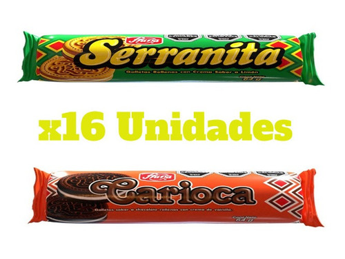 Galletas Carioca Y Serranita (x16 Unidades) Surtidas