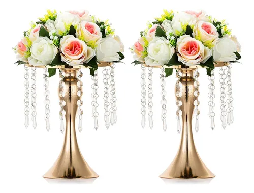 comprar Nuptio 2 Piezas Centros De Mesa De Boda Con Soporte De Flore