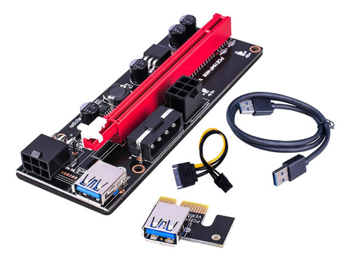 Pci-e 1x A 16x Extensión Gráfica Tarjeta Cable Usb Negro