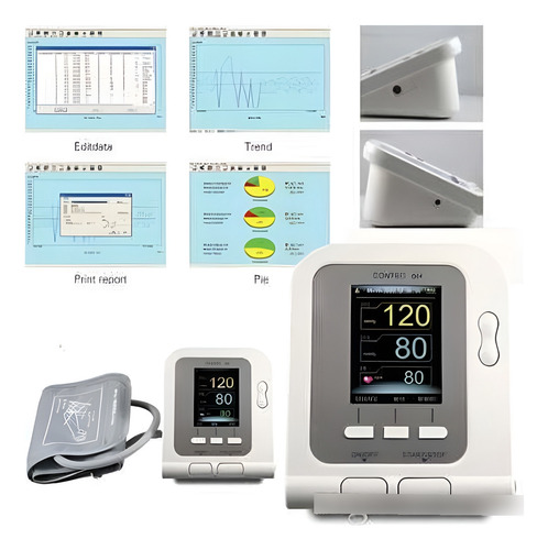 Monitor Tensiometro + Oximetro Contec 08a Neonatal O Adulto Crema