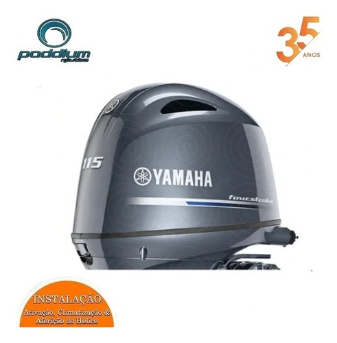 Imagem 7 de 10 de Motor De Popa Yamaha 4t F115hp Betx - Poddium Náutica Frete