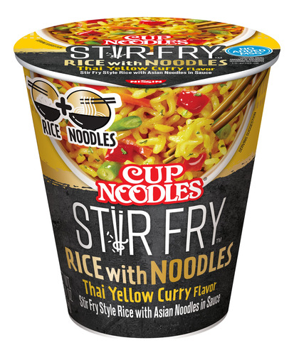 Nissin Cup Noodles - Arroz Salteado Con Fideos, Curry Amaril