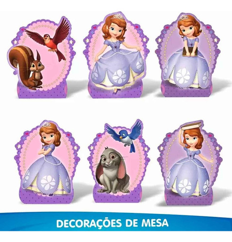 Kit Festa Princesa Sofia Original Simples E Barato 39 Itens