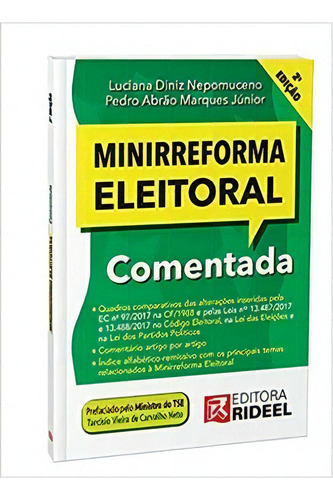 Minirreforma Eleitoral - Comentada, De Junior Marques. Editora Rideel Em Português