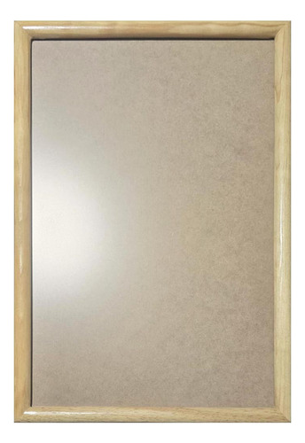 1 Marco De Madera Con Vidrio Anti 50x70cm, Todo Incluido Natural