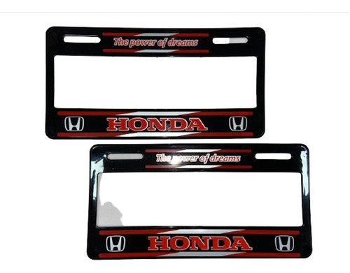 Portaplaca Decorado Ancho Plástico Par Honda Varios Modelos