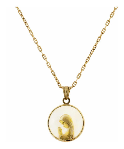 Cadena Y Medalla Virgen Niña En Oro 18 K Joyería Piriz