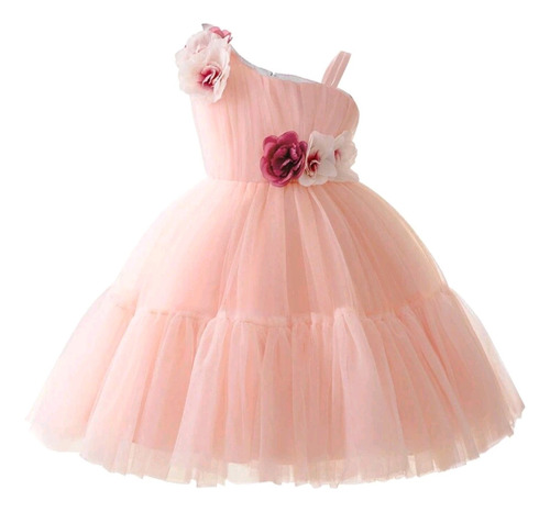 Vestido Gala Color Rosa, Vestido Elegante Niña Talla 10