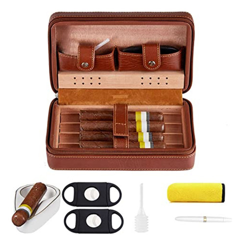 Estuche Para Puro Humidores De Cigarros, Humidificador Portá