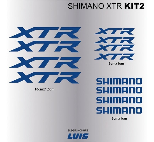 Shimano Xtr Kit2 Sticker Calcomania Para Cuadro De Bici 