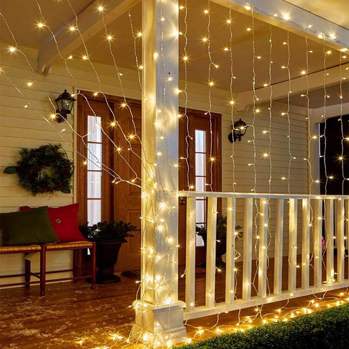 Luces De Cortina Usb Hada Cadena Brillante Luces 200 Led 2m