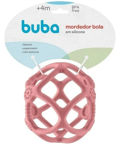 Pinza de bolas de silicona suave y flexible Buba Pink