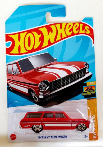 Hot Wheels '64 Chevy Nova Wagon Roja 2023 