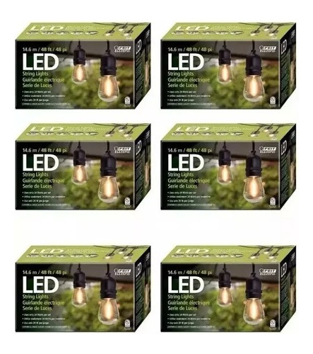 Tiras De Luces Led Vintage Retro Serie Decorativa Patio 6pz1