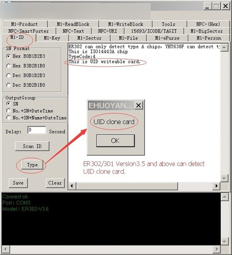 Imagen 3 de 9 de Lector Y Escritor Rfid Iso14443 Usb 13.56mhz + Sdk Er302