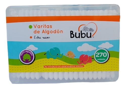 Cotonitos De Algodón Con Varita De Plástico Bubu 270ud