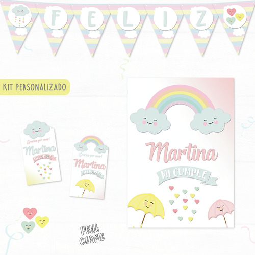 Kit Imprimible Nubecita Personalizado Cumpleaños