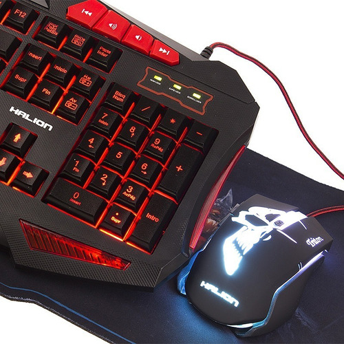 Kit Gamers Titan Ha-845c Halion Teclado,mouse,pad