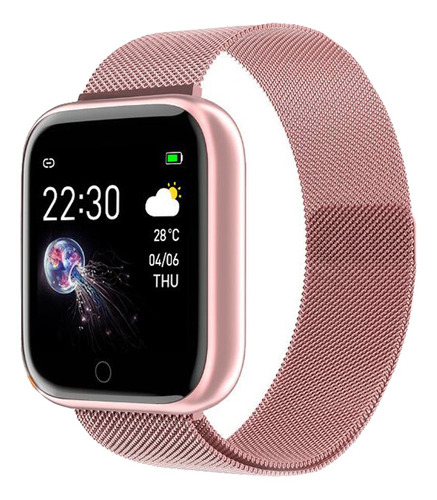 Smart Watch Deportes Reloj Inteligente Bluetooth I5+correa Color de la caja Rosa
