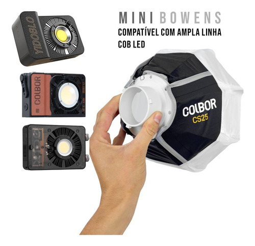 Softbox Lanterna Colbor 25cm Mini Bowens Para Led Wonder