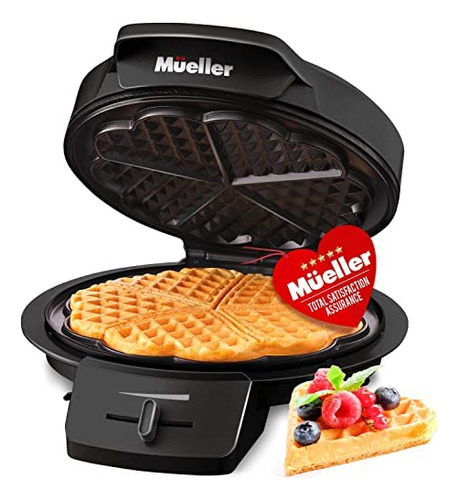 Mueller Heart Waffle Maker, 5 Gofreras Belgas, Control De To