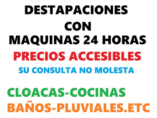Destapaciones Capital Liniers-floresta-flores-villa Lugano