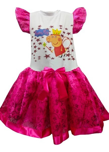 Vestido Tutu Manga Corta Para Niñas Co1