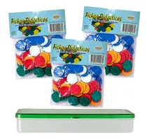 Comprar Fichas P Juegos D Mesa Colores C Estuche Plastico Didacticas
