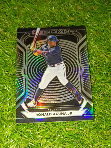 Cv Ronald Acuña Jr 2021 Panini Obsidian Holofoil 