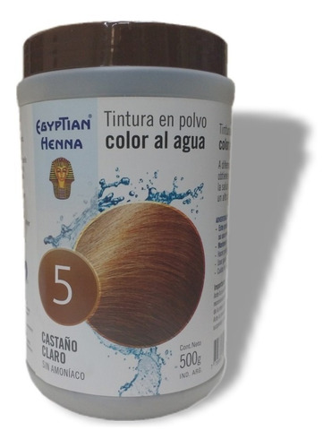 Tintura En Polvo Egyptian Henna Color Al Agua Pote 500g