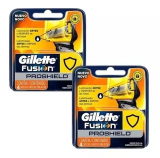 Gillette Fusión Proshield Repuesto X 8 Unidades 2 Pack De 4