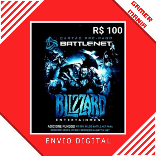 Cartão Battle.net Blizzard R$ 100 Reais World Of Warcraft