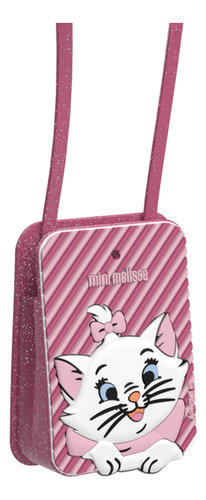 Bolsa Mini Melissa Acqua Bag + Marie Verde 34448 Cor Rosa Desenho Do Tecido Listrado